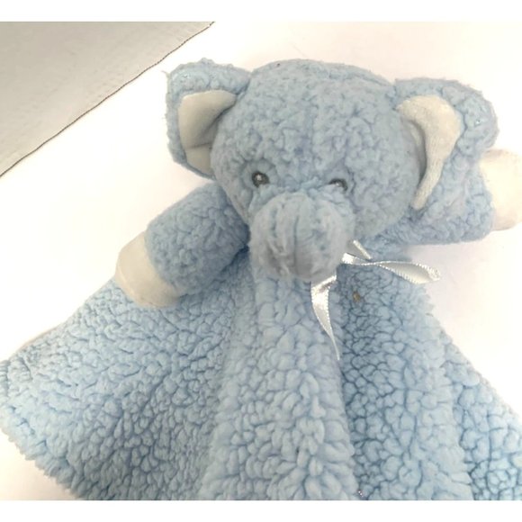 Blankets and Beyond Plush Stuffed Elephant blanket Security Lovey Soft Blue - Picture 4 of 6